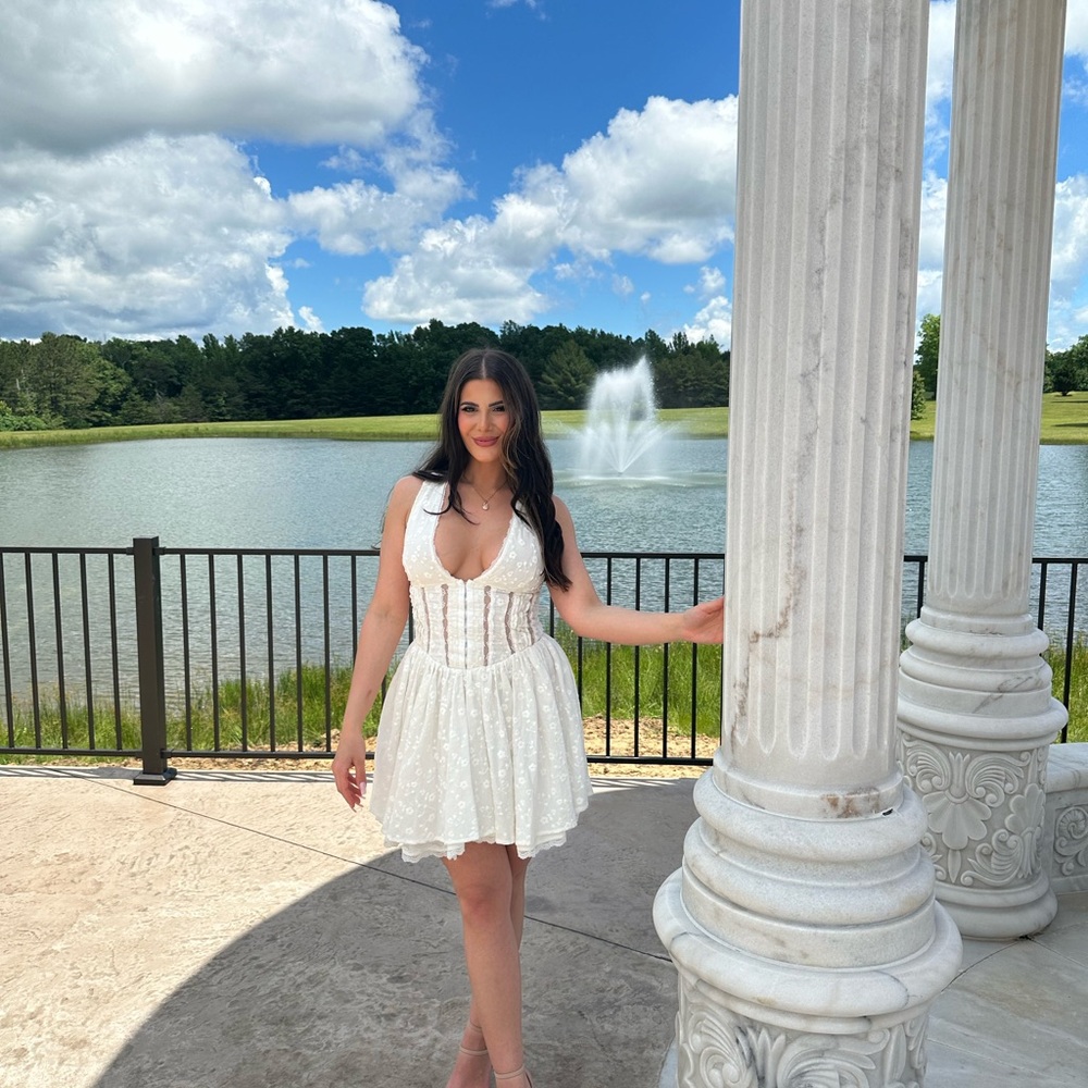 House of CB White Lace Dress